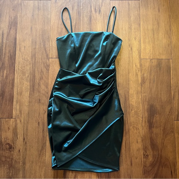 Emerald Green Dress Emerald Dress Emerald Green Mini Dress - Picture 1 of 4